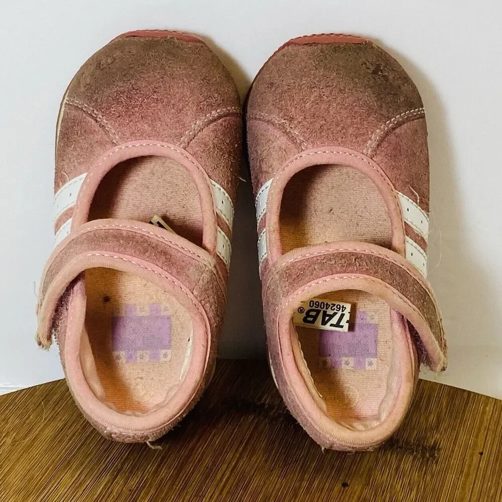 Sox-tab Baby Girl Suede Pink Shoe Size 4